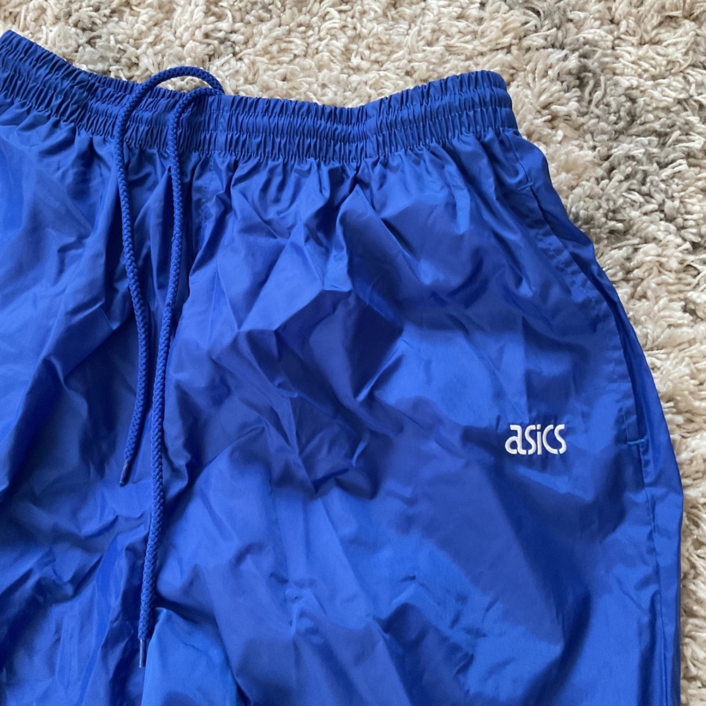 Asics Blue Nylon Athletic Joggers Mens Size L‎